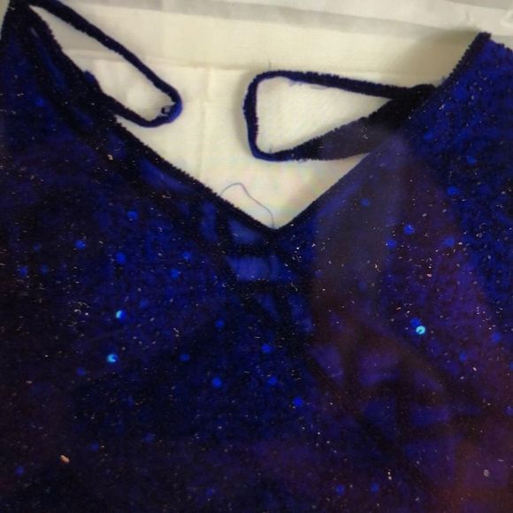 Scala 💯 Silk Beaded Size L Blue and Black beads - Picture 8 of 13